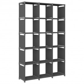Display Shelf Gray 100% polyester fabric, Steel Large
