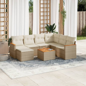 Garden Sofa Set Beige, Cream White