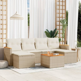 Garden Sofa Set Beige, Cream White