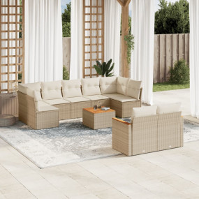 Garden Sofa Set Beige, Cream White
