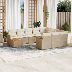 Garden Sofa Set Beige, Cream White