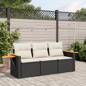 Garden Sofa Set Black