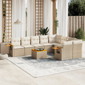 Garden Sofa Set Beige, cream white