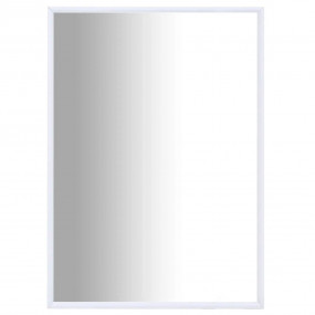 Bedroom Mirror White Glass 27.6 x 19.7 in Minimalistic ...