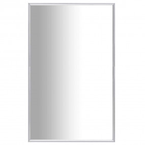 Bedroom Mirror Silver Glass, PVC 27.6 x 19.7 in Minimal...