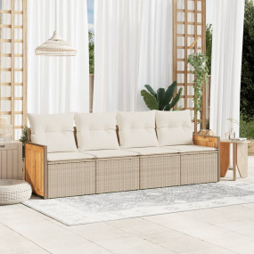Garden Sofa Set Beige sofa, Cream white cushions