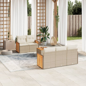 Garden Sofa Set Beige, Cream White
