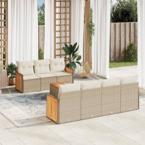 Garden Sofa Set Beige, Cream White