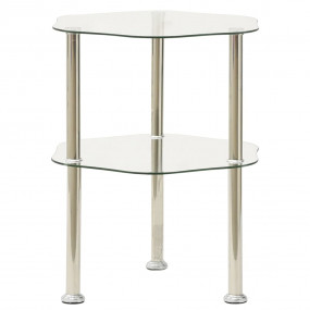 Side Table Transparent Tempered Glass Medium Modern Sid...