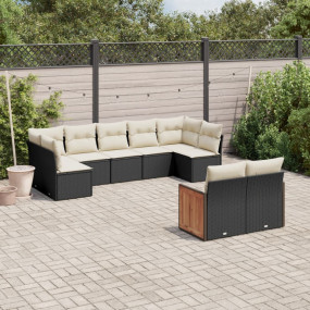 Garden Sofa Set Black