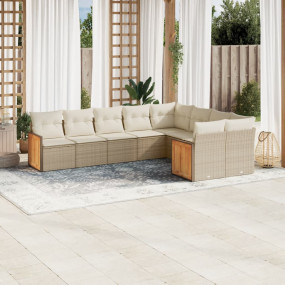 Garden Sofa Set Beige and cream white