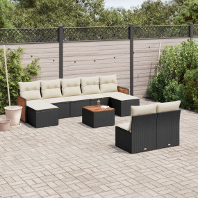 Garden Sofa Set Black