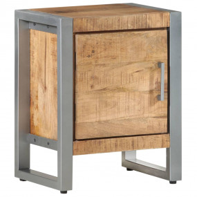 Bedside Cabinet Rough mango wood color, Grey Rough mang...