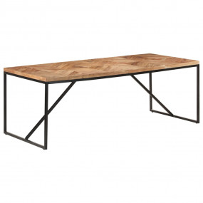 Dining Table Natural wood with black legs Solid Acacia ...