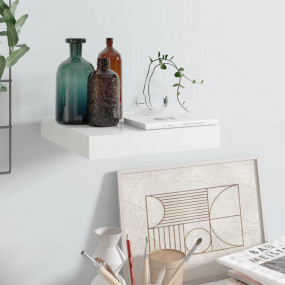 Wall Shelf High gloss white Honeycomb MDF 9.1 in Wall m...