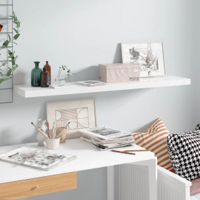 Wall Shelf High gloss white Honeycomb MDF and metal 47....