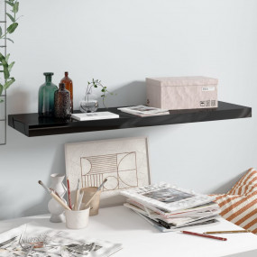 Wall Shelf High gloss black Honeycomb MDF, metal Small