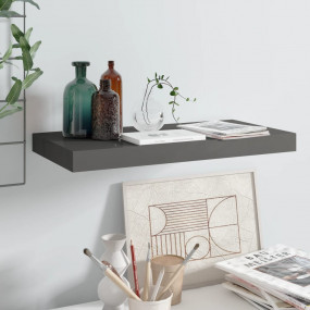 Wall Shelf High gloss grey Honeycomb MDF, metal 19.7 in