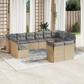 Garden Sofa Set Beige, Light Grey