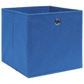 Storage Box Set of 10 Blue Non-woven fabric 11.0x11.0x1...