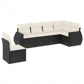 Garden Sofa Set Black, Cream white