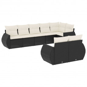 Garden Sofa Set Black PE rattan Modular Garden Sofa Set