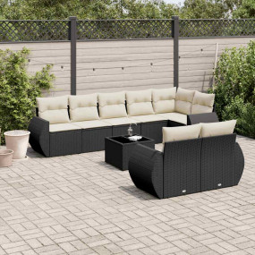 Garden Sofa Set Black