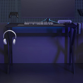 Gaming Desk Black Engineered wood Standard Desk Size Ga...