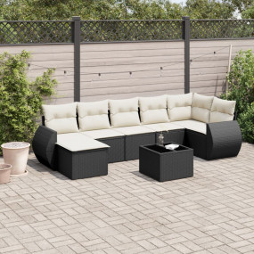 Garden Sofa Set Black, Cream White