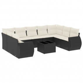 Garden Sofa Set Black, Cream White