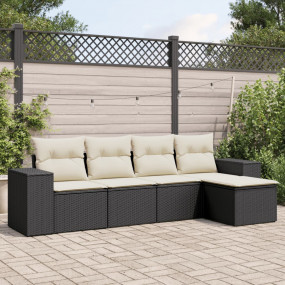 Garden Sofa Set Black