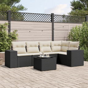 Garden Sofa Set Black, Cream White