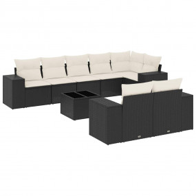 Garden Sofa Set Black