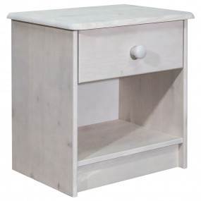 Bedside Cabinet White with pine grain
