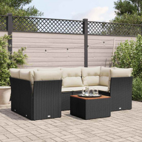 Garden Sofa Set Black