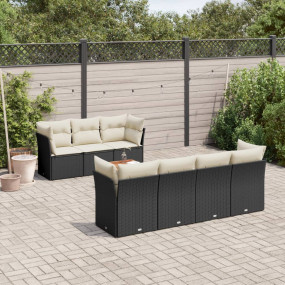 Garden Sofa Set Black