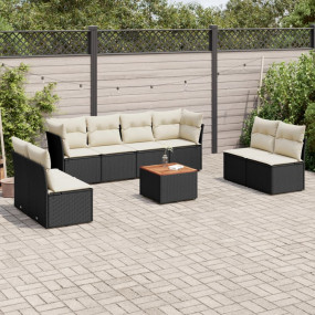 Garden Sofa Set Black