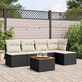 Garden Sofa Set Black