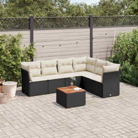 Garden Sofa Set Black