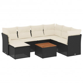 Garden Sofa Set Black