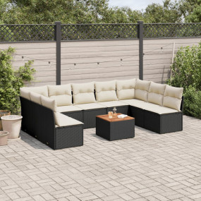 Garden Sofa Set Black,Cream white