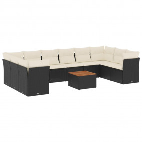 Garden Sofa Set Black