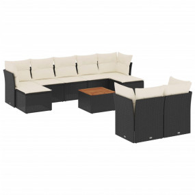 Garden Sofa Set Black