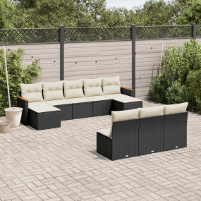 Garden Sofa Set Black