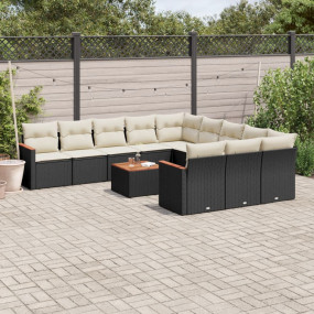 Garden Sofa Set Black