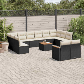 Garden Sofa Set Black