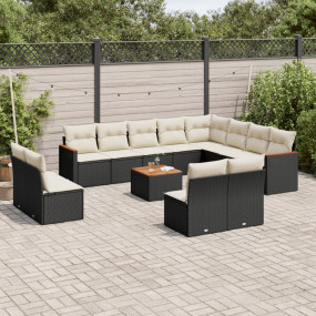 Garden Sofa Set Black
