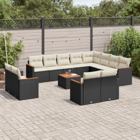 Garden Sofa Set Black