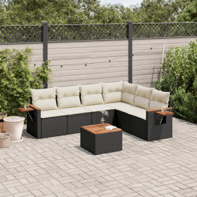 Garden Sofa Set Black PE rattan Large Modular Garden So...