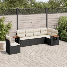 Garden Sofa Set Black, Cream White